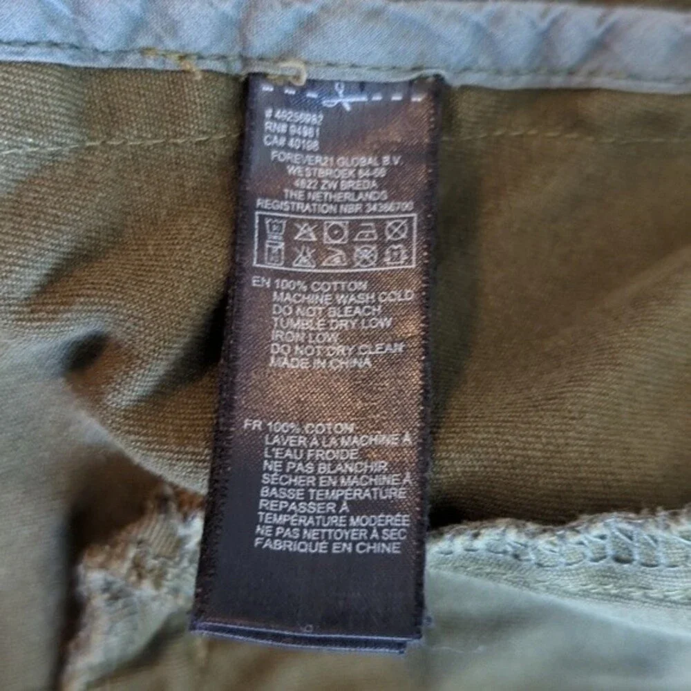 Forever 21  Army green button up jacket - Picture 8 of 8